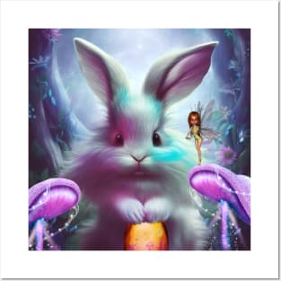 Cute Easter Bunny with Easter Egg the Two Best Things of Easter Posters and Art